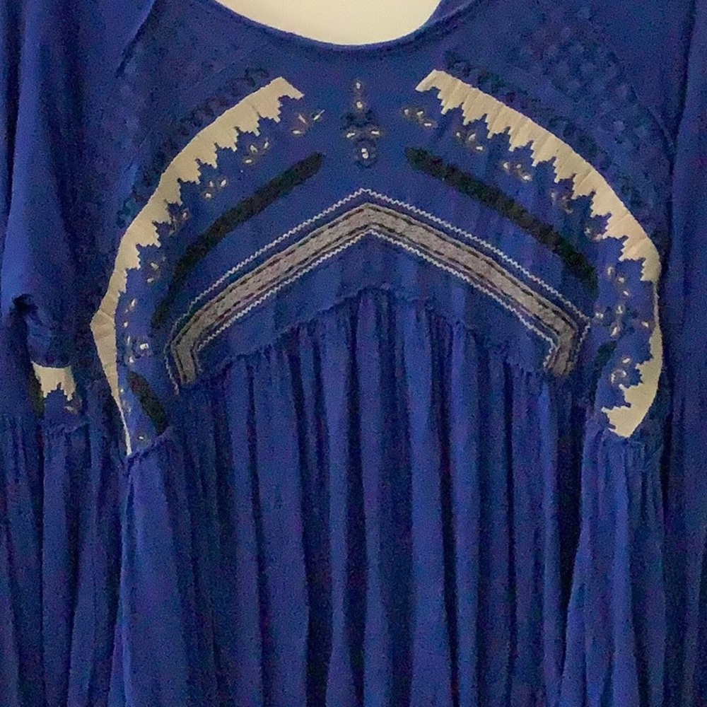 Blue Women's Boho Top